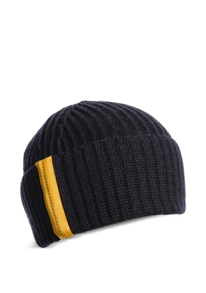 Parajumpers Nest ribbed-knit stripe-detail beanie - Black
