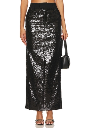 Camila Coelho Venning Sequin Maxi Skirt in Black. Size S. Also in XS.