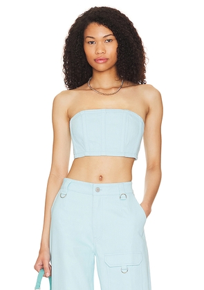 BY.DYLN Cooper Crop Top in Baby Blue. Size L. Also in M, XL.