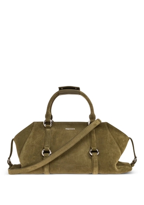 Alexander McQueen suede ring-detail tote bag - Green