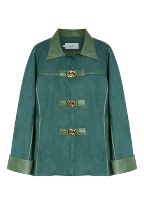 Isolda Laguna metal-clasp jacket - Green