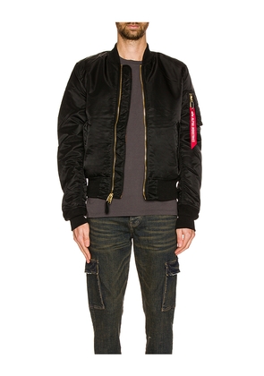 ALPHA INDUSTRIES MA-1 Slim Fit in Black. Size L. Also in M, XXL/2X.