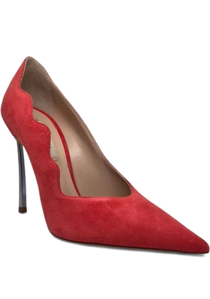Casadei scalloped stiletto pumps - Red