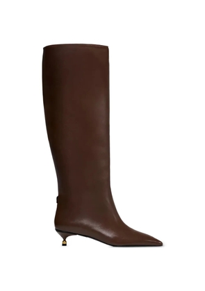 Vanda Novak Lisa knee-high heeled boots - Brown