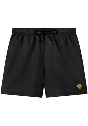 Versace Medusa-embroidered swim shorts - Black