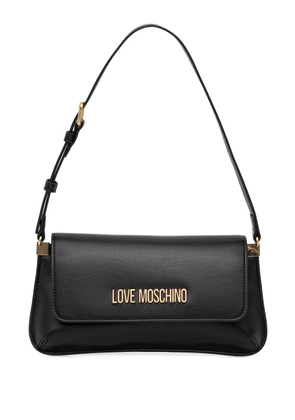 Love Moschino logo-detail shoulder bag - Black