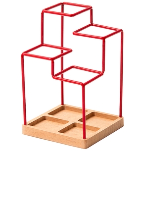 Block Design Sketch Desk Tidy in Red.