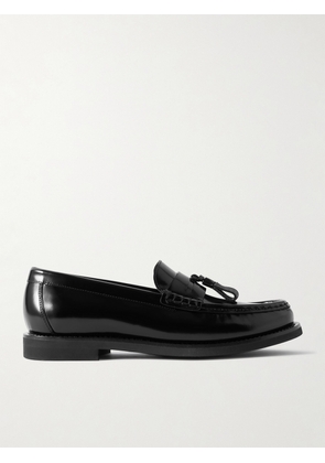 Brunello Cucinelli - Bead-embellished Tasseled Glossed-leather Loafers - Black - IT36,IT36.5,IT37,IT37.5,IT38,IT38.5,IT39,IT39.5,IT40,IT41