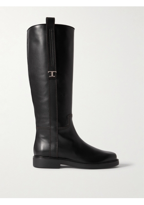 Tod's - Embellished Leather Knee Boots - Black - IT36,IT37,IT37.5,IT38,IT38.5,IT39,IT39.5,IT40,IT41