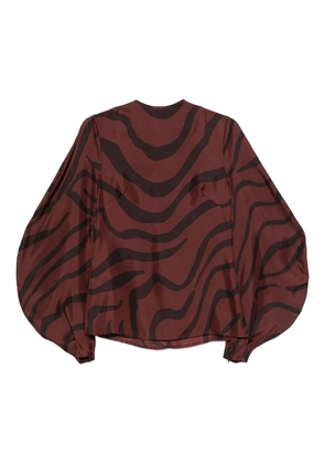 Raquel Diniz Aura zebra-print blouse - Red