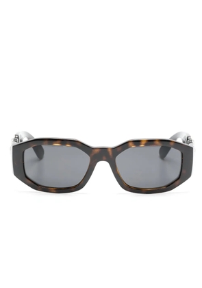 Versace Eyewear Medusa rectangle-frame sunglasses - Brown