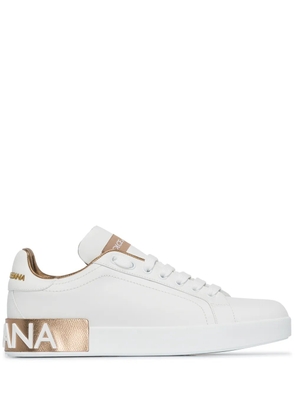 Dolce & Gabbana Portofino leather sneakers - White