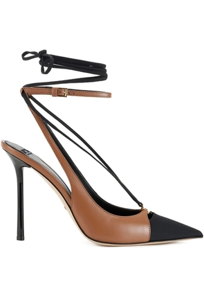 Elisabetta Franchi tapered toe leather pumps - Brown