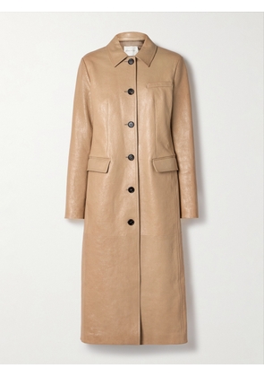 Veronica de Piante - Kate Textured-leather Coat - Neutrals - IT40,IT42,IT44