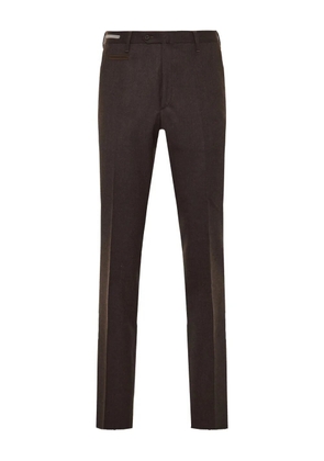 Corneliani raw-edge trousers - Brown