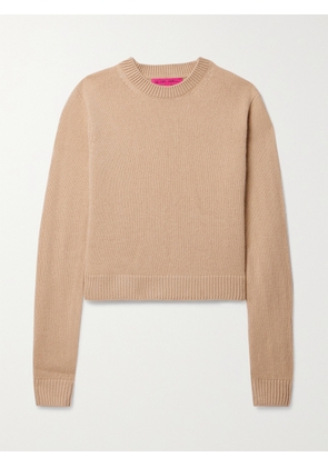 The Elder Statesman - Cropped Cashmere Sweater - Brown - x small,small,medium,large