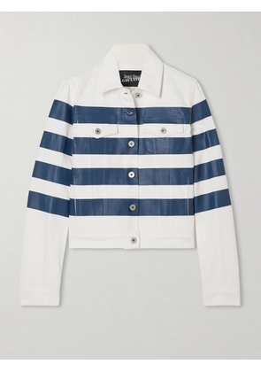 Jean Paul Gaultier - Striped Denim Jacket - White - xx small,x small,small,medium,large,x large