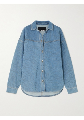 ROTATE BIRGER CHRISTENSEN - Oversized Embellished Organic Denim Shirt - Blue - DK32,DK34,DK36,DK38,DK40,DK42
