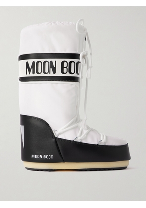 Moon Boot - Icon Shell And Faux Leather Snow Boots - White - EU 35/38,EU 39/41,EU 42/44