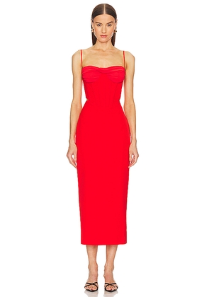 Bardot Martini Midi Dress in Red. Size 12. Also in 10, 2, 4, 6, 8.