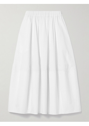 Co - Paneled Cotton-poplin Midi Skirt - White - x small,small,medium,large,x large