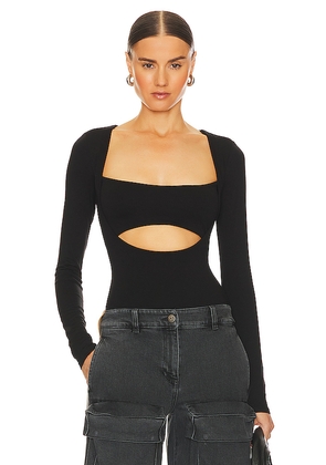 AFRM X Revolve Essentials Vail Bodysuit in Black. Size 1X. Also in 2X, L, M, S, XL, XS.