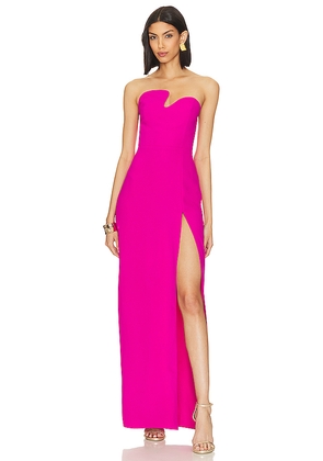 Amanda Uprichard X Revolve Strapless Puzzle Gown in Fuchsia. Size L. Also in S, XS.