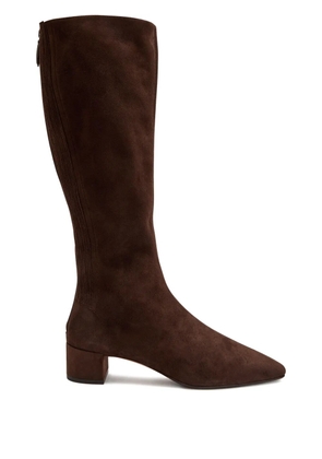 Aquazzura ribbed block-heel boots - Brown