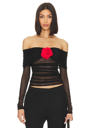 Amanda Uprichard X Revolve Nellia Blouse in Black. Size M. Also in S, XS.