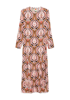 FARM Rio Pineapple Jewelry midi dress - Black