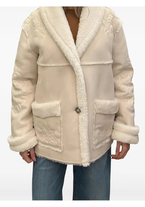 MC2 Saint Barth embroidered shearling textured jacket - Neutrals