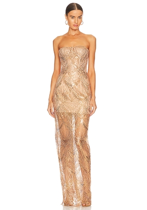 Bronx and Banco Giselle Maxi Dress in Metallic Gold. Size M. Also in XS, S, L, XL.