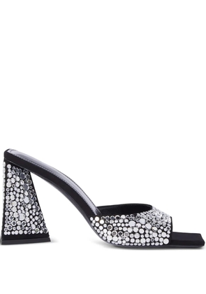 The Attico 85mm Mini Devon embellished mules - Black
