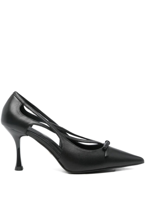 Lola Cruz cut-out heeled pumps - Black