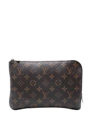 Louis Vuitton Pre-Owned 2018 Monogram Etui Voyageur PM clutch bag - Brown