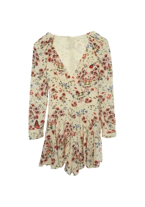 Maje silk floral-print mini dress - Neutrals