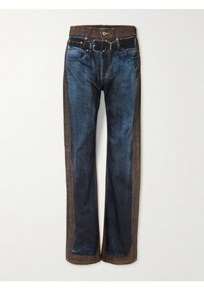 Y/PROJECT - Printed High-rise Slim-leg Jeans - Blue - 24,25,26,27,28,29,30,31