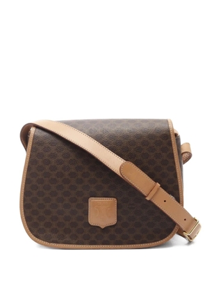 Celine Pre-Owned 00s Macadam leather shoulder bag - Brown