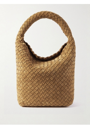 Bottega Veneta - Cabat Intrecciato Suede Bucket Bag - Brown - One size