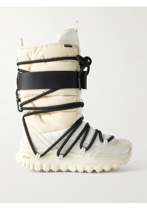 Moncler Grenoble - Trailgrip Leather-trimmed Quilted Gore-tex® Ski Boots - Cream - IT37,IT38,IT39,IT40,IT41