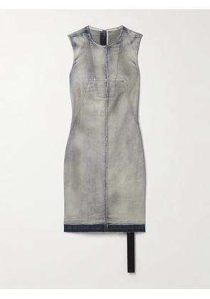 Rick Owens - Drkshdw Frayed Denim Mini Dress - Blue - x small,small,medium,large,x large,xx large