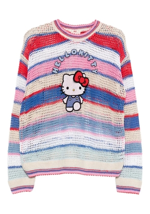 Pero striped appliqué knitwear - Neutrals