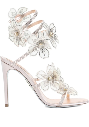 René Caovilla floral-embellished sandals - Pink