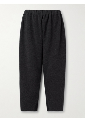 The Row - Herea Cropped Brushed-cashmere Tapered Pants - Gray - x small,small,medium,large,x large