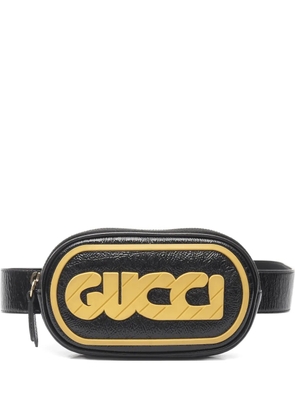 Gucci Pre-Owned 2010s Game logo-patch belt bag - Black