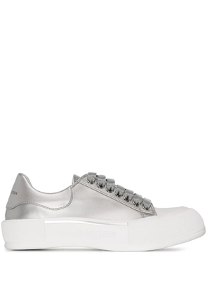Alexander McQueen Deck Plimsoll low-top sneakers - Silver