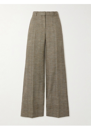 Stella McCartney - Herringbone Wool-blend Wide-leg Pants - Neutrals - IT34,IT36,IT38,IT40,IT42,IT44,IT46,IT48,IT50