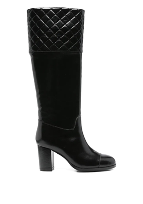 Gold & Rouge 75mm Babi quilted boots - Black