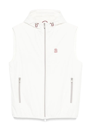 Brunello Cucinelli hooded waistcoat - White