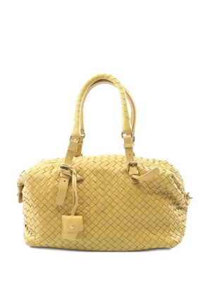 Bottega Veneta Pre-Owned Boston Intrecciato-leather tote bag - Yellow
